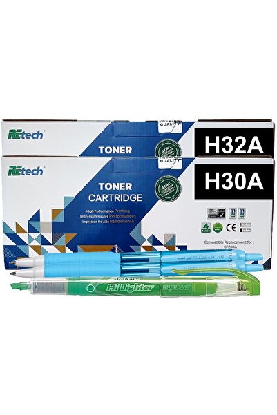 Retech Set Cartus Toner si Drum Compatibil HP(30A/32A) 1xCF230A Negru, 1xCF232A Negru, 2xPix Jestrea