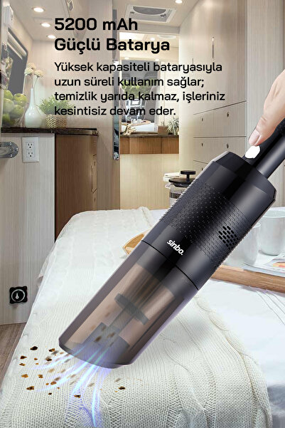 Sinbo SVC-8631 Şarjlı El Süpürgesi - Siyah