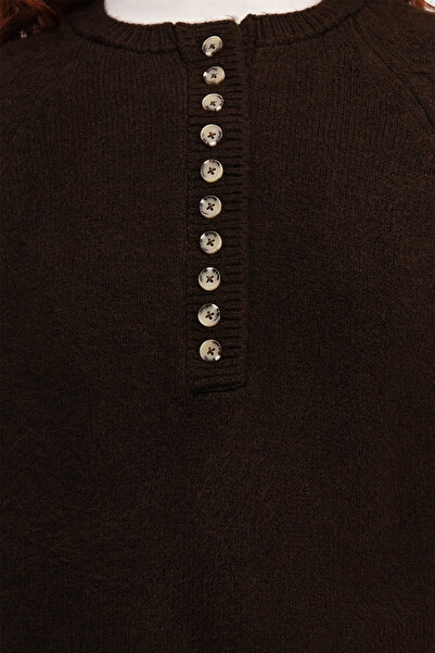 Addax Bisiklet Yaka Düğmeli Triko Kazak K241246