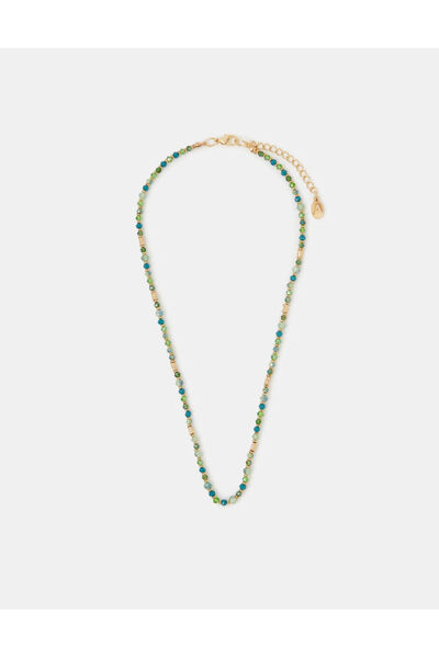 Accessorize ROUND BEAD NECKLACE Green