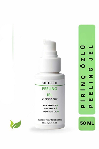 SNORRIN Arındırıcı ve Aydınlatıcı Yüz Peelingi Pirinç Özlü Jel 50 ml - Siyah Nokta ve Ölü Deri Temizleyici
