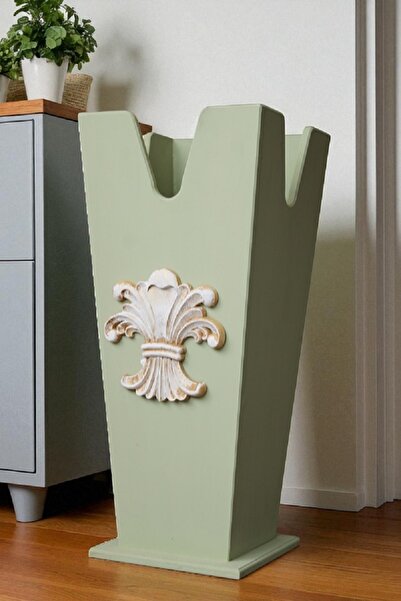 Decoratiuni Vintage Casa Retro Suport umbrele cu ornament de lemn antichizat,...