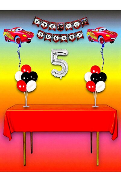 partylady Cars Themed 5Th Birthday and Special Event Mega Combination Set