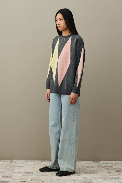 Fahhar Baklava Oversize Sweater Anthracite