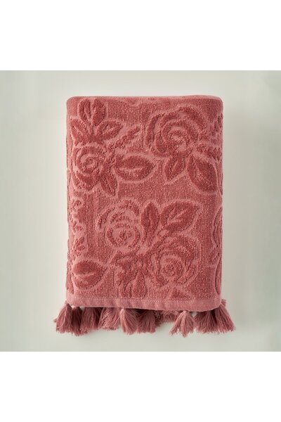 Bella Maison 100% Cotton Rose Jacquard Face Towel Plum (50X90 cm)