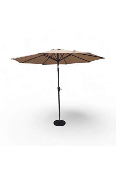 concent مظلة قماش على حديد راس متحرك من كونسنت – لون بني مقاس: 260×240 سم
