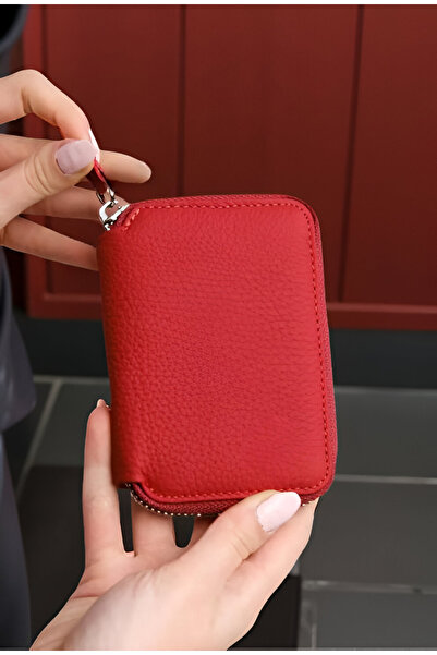 MODA Genuine Leather Red Unisex Wallet – 10 Card Slots, 3 Cash Compartments, ...