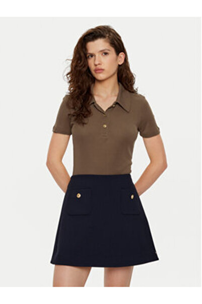 Tommy Hilfiger Γυναικείο Πόλο WW0WW44446 Καφέ