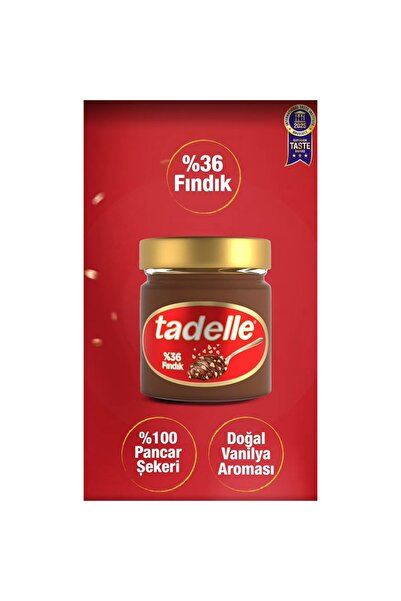 Tadelle Parça Fındıklı Kakaolu Fındık Ezmesi 200 Gr x 4 Adet