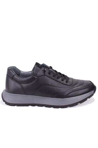 DAGOSTER Dma08-515 Black Orthopedic Daily Men's Leather Shoes