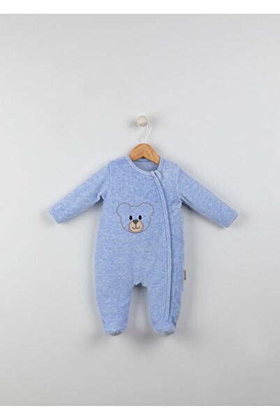 Babydola Babydoıla Velvet Zippered Footed Jumpsuit