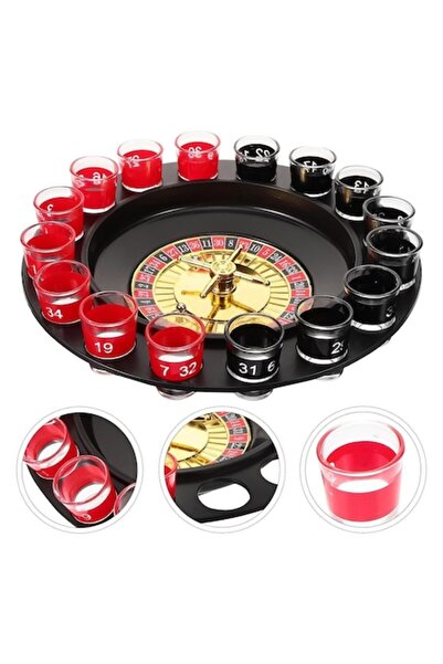 Optim Solution Joc de Baut Ruleta cu Pahare de Shot, OPTIM SOLUTION, 16 Pahar...