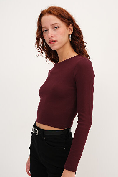 Addax Crew Neck Basic Blouse B15385-W8