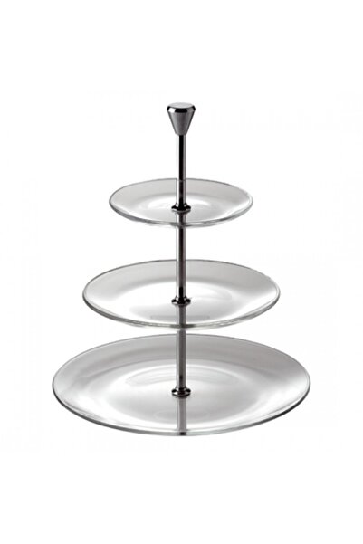 Vidivi 3-tier cake platter made of tempered glass, MOON collection, 15-21-28xh33cm