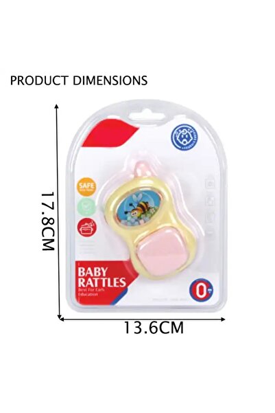 huanger - Baby Mobile Phone Rattle Toy With Bee Design-Pink