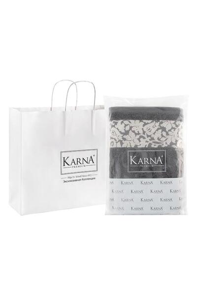Karna Home Cotton Single Towel Jacquard Karna Premium Sıbell - 50 X 90