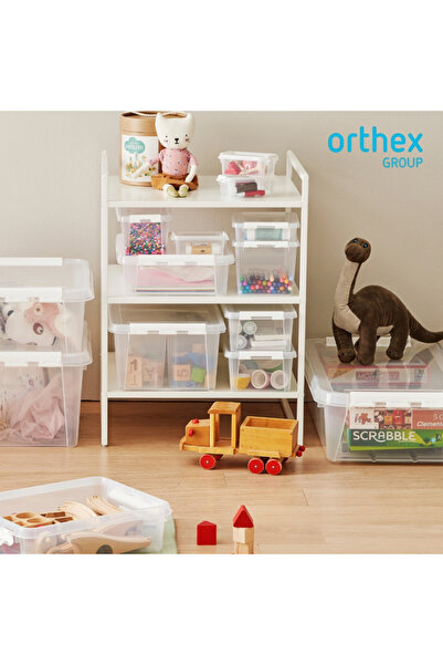 Orthex Set of 5 Boxes with lid 1L, SmartStore Home1, 21x17x6 cm
