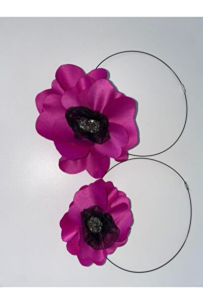 OEM Colier Cu Floare Mov Si Miez Negru