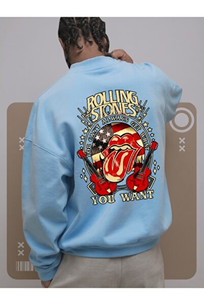 Wish BF Hanorac unisex pentru bărbați/femei ROLLING STONES Colorat Personaliz...