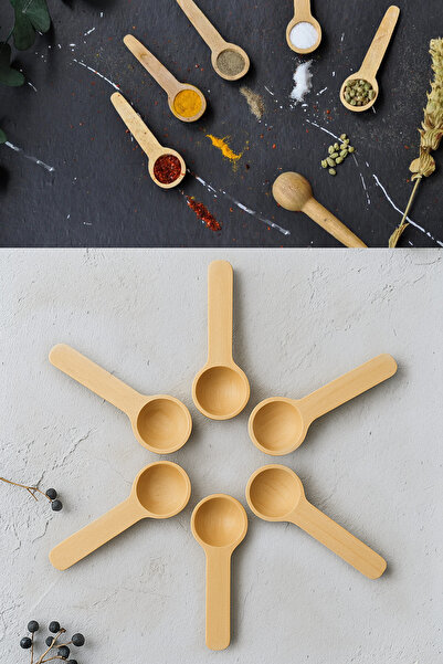 Kitchen Life 6 White Serving and Seasoning Spoons - Breakfast Spoons