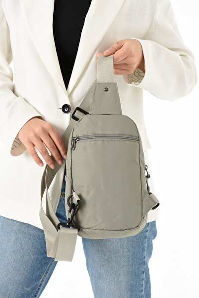 Çanta Trend Unisex Water Resistant Cross Strap Multi-Compartment Zippered Waist and Chest Bag Bodybag