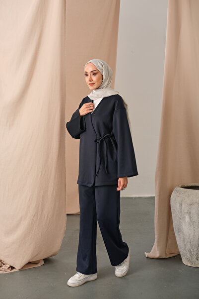 LOCCO Жіночий комплект з боковими зав'язками, синій