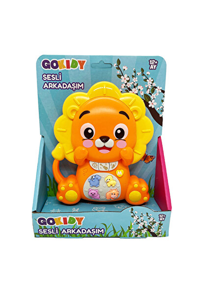 Gokidy Sesli ve Eğitici Aslan Bebek Oyuncağı – Işıklı, Hayvan Sesli, 12 Ay ve Üzeri Çocuklar İçin