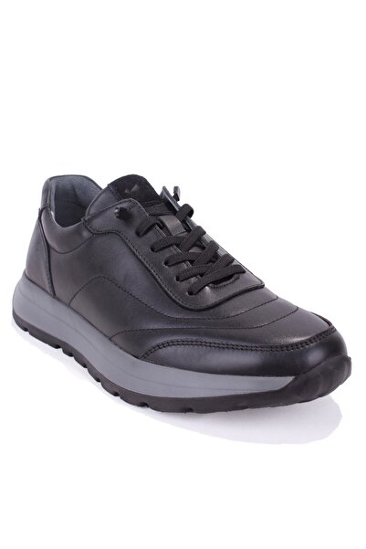 DAGOSTER Dma08-515 Black Orthopedic Daily Men's Leather Shoes