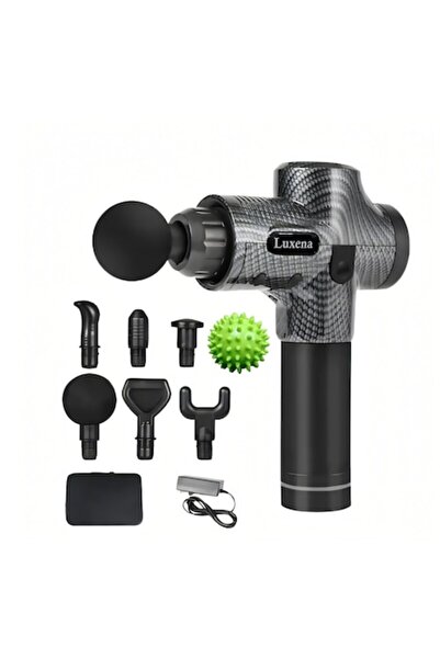 luxena Aparat de masaj profesional, fibră de carbon, silențios, 2500mAh, 24V