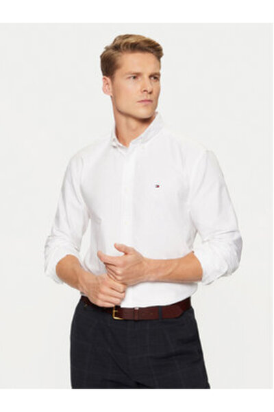 Tommy Hilfiger Cămașă bărbătească MW0MW35774 Albă