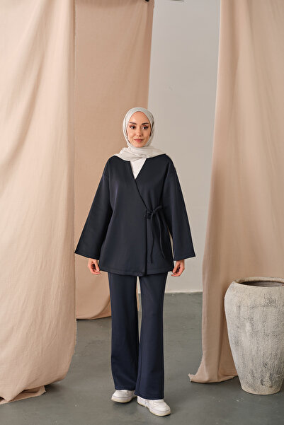 LOCCO Жіночий комплект з боковими зав'язками, синій