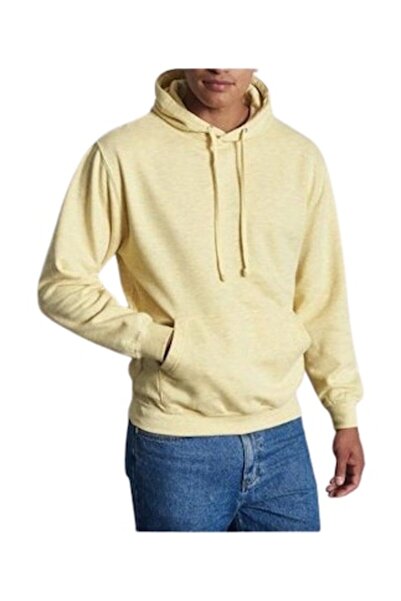 just hoods Men's Hoodie, 80% Cotton, Medium Thickness, Lightly Padded, Yellow, Size M