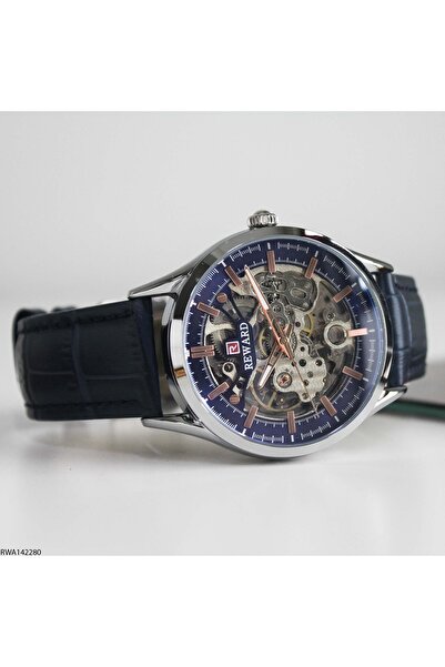 Reward Rwa142280 Leather Band Automatic Men's Wristwatch