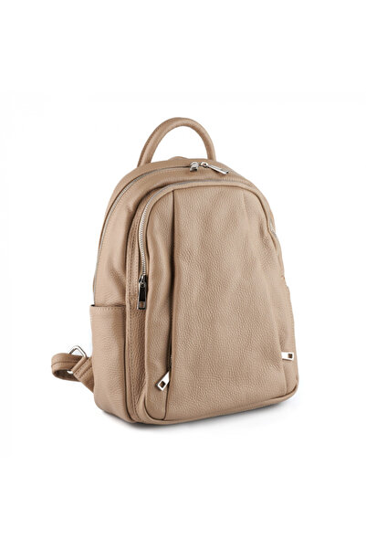 AZZURA Chelsea backpack, 100% natural nude leather, 8087