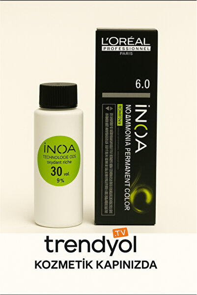 İNOA 6.0 Koyu Kumral Saç Boyası & %30 Oksidan – L’Oréal Professionnel