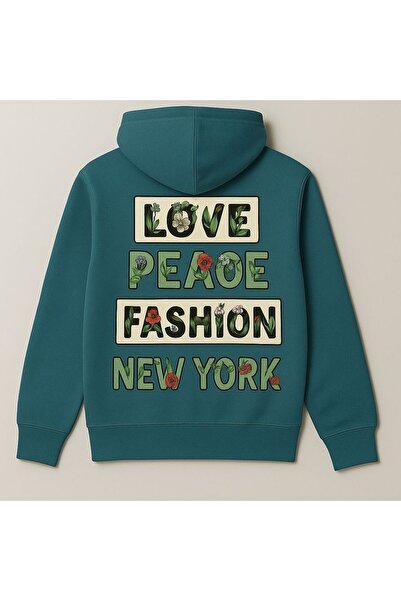 CLASSY.MODA Ню Йорк слоган печатен суитшърт с качулка – Унисекс улично облекло