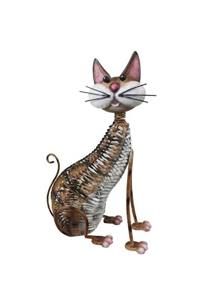 Magic Home Decoratiune gradina, MagicHome, pisica, metalica, 30.5x16x40.5 cm