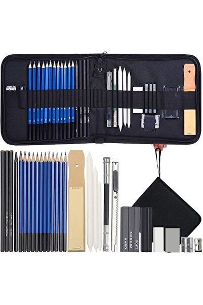 Maaleo Set de schițare 32 elemente, Maaleo, etui negru, dimensiuni 24x20x3cm