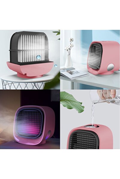 FİL Mini Portable USB Fan with Water Cooling, 300ml, Pink