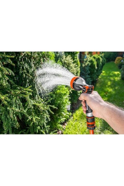 NEO Garden Hose, Anti-Kink, 6 Layers, 50 m, with Spray Gun and 4 Accessories, 1/2",