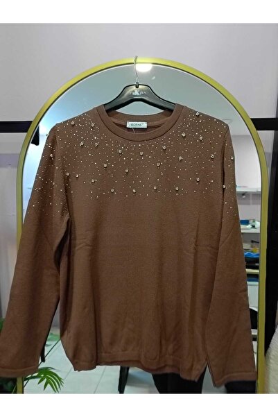 NATUREANGEL Taş detaylı triko şık kazak