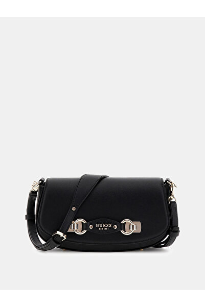 Guess Mimina Μαύρη γυναικεία τσάντα χιαστί λουράκια HWBG8015200