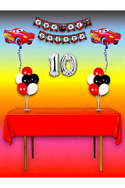 partylady Cars Themed 10Th Birthday and Special Event Mega Combination Set