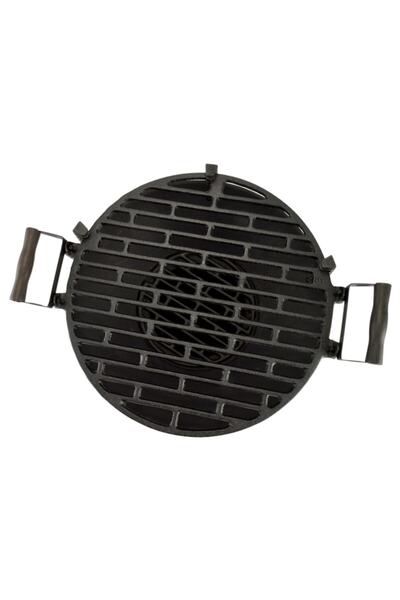 Perfect Home Garden Grill with Charcoal, Round Cast Iron, 35 cm,
