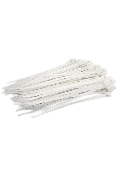 beorol Bride de cablu din plastic albe 4,8x200 mm, set de 100,