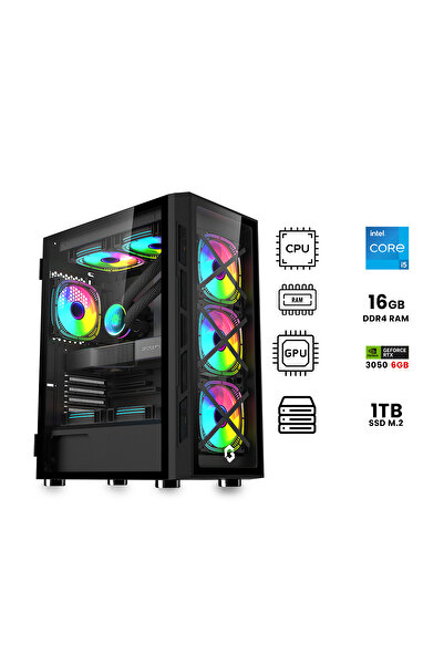 GAMEON Gaming PC Core i5-12400F Processor/16GB RAM/1TB SSD/Nvidia GeForce RTX 3050 Graphics/Windows 11 Pro