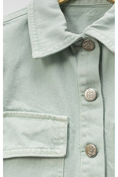 Overdo Girl's Side Gathered Pocket Denim Jacket