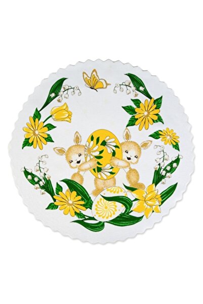 FİL Față de masă rotundă pentru Paște, 36 cm, poliester, 6 modele, decor fest...