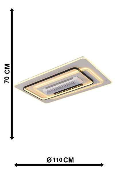 Begüsa Alaz 3 Renk Ledli Vantilatör Aydınlatma