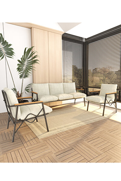 DORUK HOME Balkon, Bahçe, Cafe, Metal Kanepe Koltuk Takımı , Bahçe Mobilyası,...